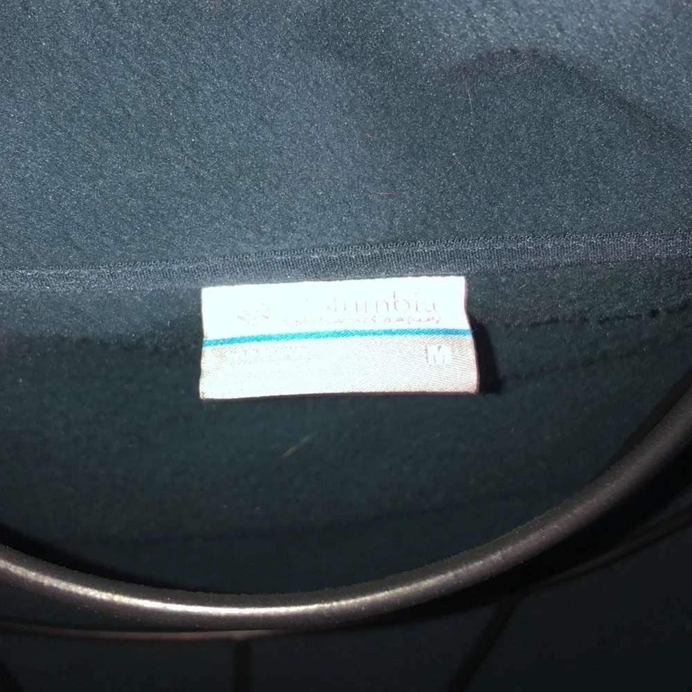 Columbia blue cowl neck sweatshirt size medium fleece quilted pattern fleece - Picture 3 of 7